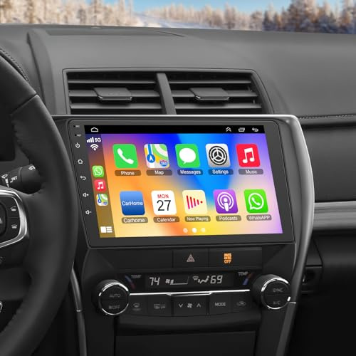 Car Radio Stereo for Toyota Camry 2015 2016 2017 | 10.2 QLED Touchscreen with Wireless CarPlay & Android Auto | 4G+64GB Fast Android 13 System | Built-in GPS, Bluetooth, Backup Camera & FM Radio