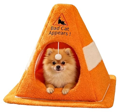 Générique Tente Chat, Nid Animal de Compagnie Semi-Fermé, Caverne pour Chien, pour Chiot, Porche, Balcon, Jardin, Cour, Grange, Cours Et Maison