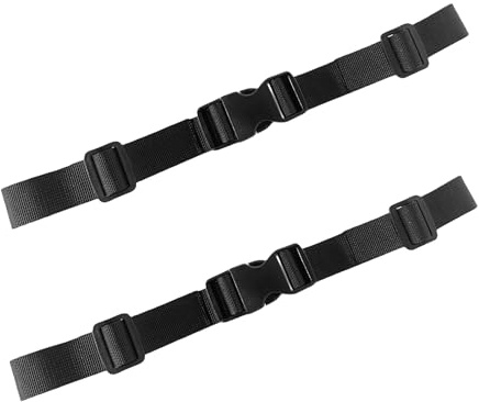 Wcawnlt 2 Stück Verstellbarer Brustgurt Rucksack, Rucksackriemen Nylon Mit Schnellverschluss, Rutschfester Gurtband Für Schultasche, Brustgurte aus Nylon 25mm für Rucksack Kinder, Wandern, Schwarz