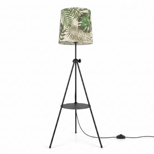 BARCELONA LED Lámpara Pie Madison Verde Con Mesa Auxiliar