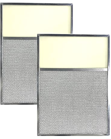 Air Filter Factory 11 x 17 x 0.5 Inches Lens Range Hood Filter Aluminum Mesh Grease Vent Hood Lens Filter 2-Pack