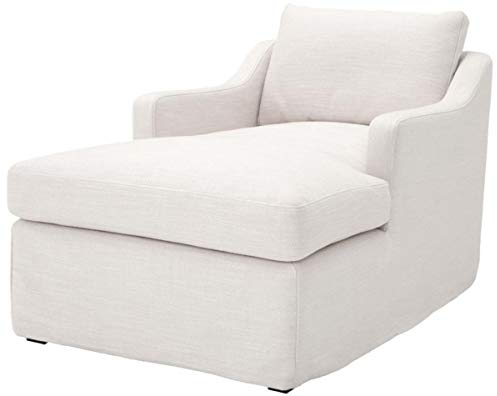 Casa Padrino Luxus Liegesessel/Schlafsessel Weiß 85 x 150 x H. 75 cm - Wohnzimmer Sessel