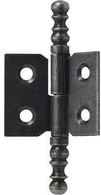 Hettich Möbelband mit Zierkopf links, Stahl schwarz, 30 x 40 mm, 2 Stück, 9100493