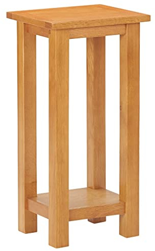 vidaXL Side Table 27x24x55 cm Solid Oak Wood