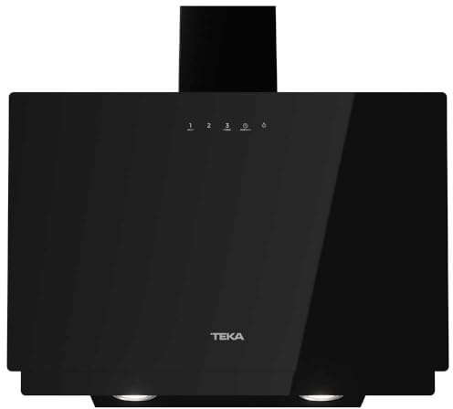 TEKA Campana Extractora de Pared 60 cm, Motor Blindado Doble, Extracción Perimetral, 3 Velocidades + Intensiva, Control Táctil, Iluminación LED, DVN 67050 TTC BK