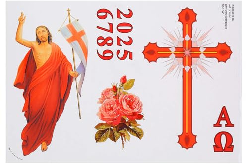 Holyart Velas, cirios, velones: Adhesivos para cirio pascual set A, Set A