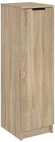 vidaXL Mueble Zapatero Madera contrachapada Roble Sonoma 30x35x100 cm