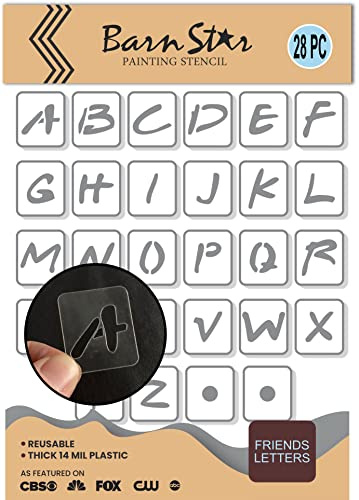 Friends Letter Stencil Kit - Reusable Stencils - Full Alphabet - Paint Your Own Wood Signs (1 INCH)