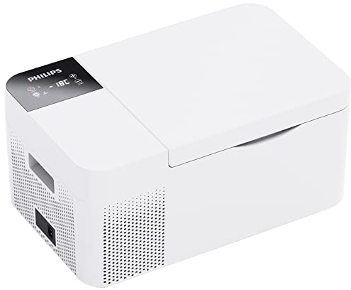 PHILIPS TB5101G 12-Volt-Kühlschrank, 16,5-Liter-Autokühlschrank, 12/24-V-DC-Autokühlschrank mit Kompressor, elektrische Kühlbox für PKW, LKW, Wohnmobil, Reisen und Heimgebrauch