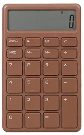 Einfacher Taschenrechner, Rechner Im Taschenformat Im Retro-Stil, Desktop-Rechner mit Klaren Tasten für den Einsatz Im Büro, in der Schule, zu Hause und Im Unternehmen (Braun)