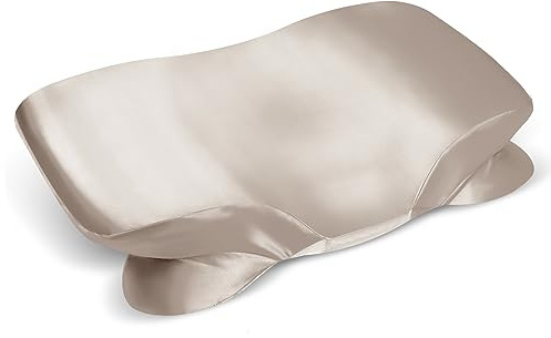 Satin Pillowcase for Zelimun Cervical Pillow, Ergonomic Case, Smooth & Soft Sleeping Pillowcase, Champagne Pillow Cover with Zipper