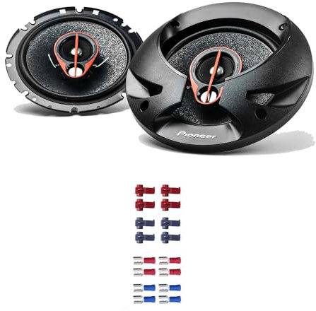 Pioneer TS-R1750S Lautsprecher mit Einbauset passend für VW Volkswagen Golf III alle Türen vorne/hinten 500 Watt 165mm 3 Wege Koax