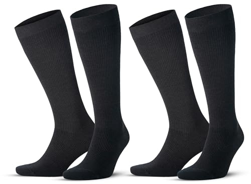 GoWith 1-2 Paar Merino Kompressionsstrümpfe Damen & Herren (15-20 mmHg Klasse 1) Stützstrümpfe, Thrombosestrümpfe, Kompressionssocken, Plantarfasziitis Socken für Sport, Reise, Schwangerschaft 3589