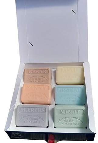 Savons de Marseille parfumés coffret Pagnol de 6 savons 125g La Savonnette Marseillaise