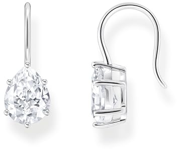 THOMAS SABO Ohrhänger mit weißem Zirkonia-Tropfen Silber 925 Sterlingsilber
