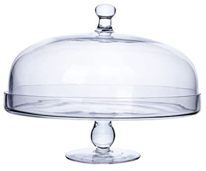 Alzata Per Torta In Vetro Alzata Per Torta Con Cupola Piatto Da Portata Trasparente Piatto Da Dessert Trasparente Alzata Per Cupcake Semplice E Moderna Per Cucine Sale Da Pranzo Piatto Espositore