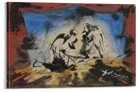 Salvador Dali-Poster, Krippen-Kunstwerke, Leinwandposter, Wandkunstdrucke, moderne Dekoration, 50 x 75 cm