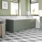 Affine® Traditional 1700 Side Front Panel & 700mm End MDF Bath Panel 18mm, Wooden Panels for Bathroom Baths Soaking Tubs, Adjustable Plinth, Easy to Cut, Matt Green