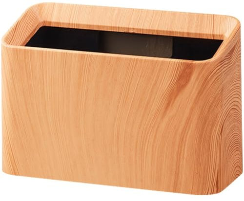 Mini Poubelle De Bureau, Poubelle De Bureau en Grain De Bois, Poubelle Rétro Découverte pour Cuisine, Bureau, Salon, Salle De Bain