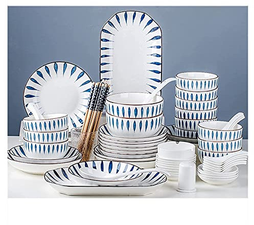 Ensembles de vaisselle en porcelaine, assiettes et bols, service de table moderne en céramique, service pour 8 à 12 personnes, style japonais, ensembles d'assiettes et de bols, ensembles de vaisselle,