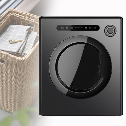 Spdazzleburst Tumble Dryer, Portable Dryer, Small & Lightweigh, Large Capacity, Compact Clothes Dryer, for Small Space, Apartment, Dormitory, Bedroom,Black