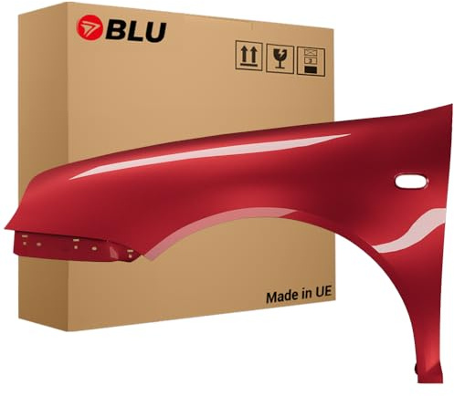 BLU Kotflügel Passend für Volkswagen Golf IV 4 LC3K Links Rot | 1997-2006 | Vorderseite Vorne | Lackiert | Einbaufertig