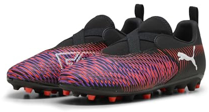 PUMA Botas de fútbol sin Cordones Future 8 Match MG Niños 35, Black White Glowing Red