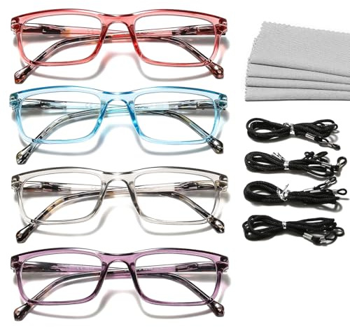 Suertree Blaulichtfilter Lesebrille Damen Feder Scharnier Anti Blaue Reading Glasses Lesehilfe Augenoptik Sehhilfe Computerbrille 1.5X
