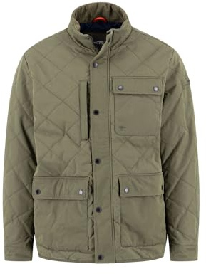 FYNCH-HATTON Steppjacke aus Materialmix mit Taschenklappen und Stehkragen dusty forest/L