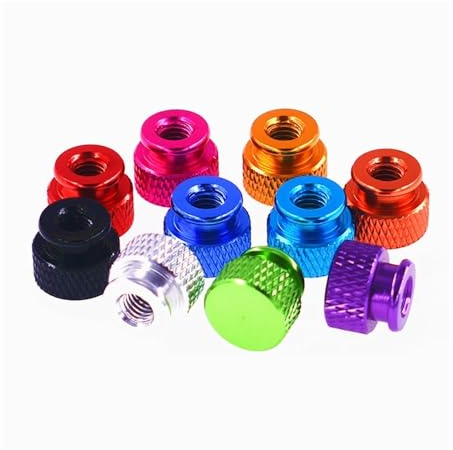 5Pcs 4# 6# 8# 1/4-20 M3-M6 Coarse Knurled Thumb Nuts Colorful Aluminum Hand Adjust Blind Hole Screws for 3D Printers Hardware Nut(Royal Bule,UNC 4-40 (5Pcs))