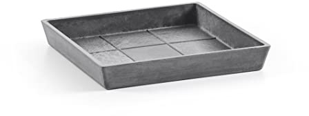 Soucoupe Square 20 Gris - 18 x 18 x H. 2,5 cm