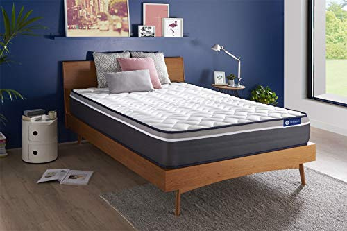Matelas Actiflex Plus 160 x 200 cm Ressorts ensachés et mémoire de Forme - Epaisseur : 26 cm - Confort : Très Ferme - 7 Zones de Confort