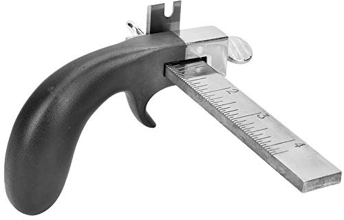 Läderrem bandskärare handskärverktyg med aluminiumhandtag läderhandskärmaskin för gör-det-själv läderhantverk