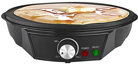 MNSSRN Machine à crêpes Multifonctions, poêle antiadhésif Domestique, poêle à crêpes électrique, Fabricant de Pancake de Cuisson, Fabricant de Pancake 30cm, adapté aux stalles, cantines