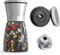 Ebaco Professional Pepper Grinder - with Germany Hardened Carbon Steel Mechanism Rotor, Refillable Pepper Mill 6OZ Glass Adjust Coarseness (1PCS-Sliver-304）