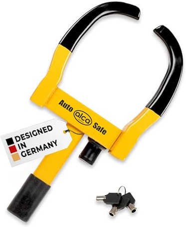 alca® Radkralle max. Reifenbreite 260 mm, ausziehbar, Sicherheitslevel 3 | Parkkralle als Wegfahrsperre, Diebstahlschutz für Autos, inkl. 3 Schlüssel, geeignet für Stahl & Alu-Felgen