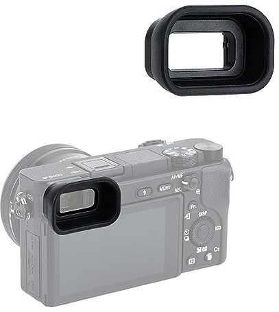 KIWIFOTOS Augenmuschel für den Sucher der Sony Alpha A6600 A6400 A6500 | Ersetzt Sony FDA-EP17 Okular, Erweitertes Silikon-Design, schirmt Streulicht