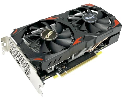QTHREE Radeon RX 580 Grafikkarte, 8G D5 256-bit, HDMI, 2X DisplayPort, DirectX 12, 8 PIN Additional Power Connector, PCI Express x16