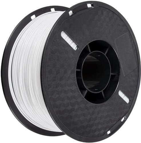 MT MALATEC PLA Filament 1,75 mm 3D Drucker PLA Hart & Stark Druckmaterialien Abbaubar 1 kg Spule schwarz 22040, Farbe:Weiß