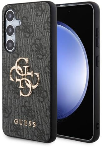 Guess GUHCS24S4GMGGR Hülle für S24 S921 Schwarz hardcase 4G Big Metal Logo