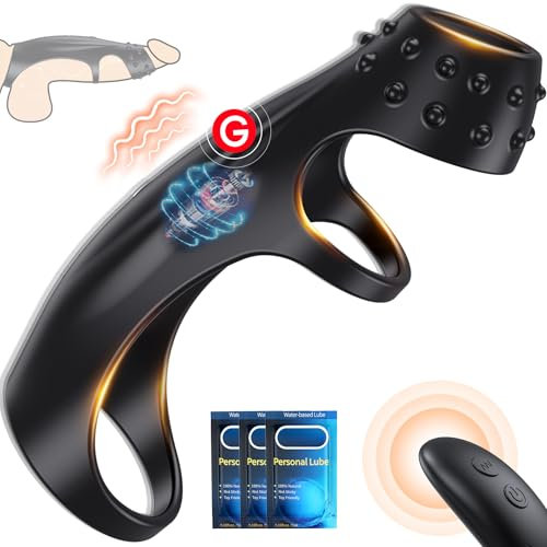 Penisring Vibrator Penishülle Sex Spielzeug für Die Paare Männer Frau G-Punkt Penisringe Hoden 10X Vibration mit Fernbedienung - DRAGOSTI Penisverlängerung Penis Sleeve Cockring Sex Toys Extrem