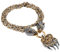 Flongo Wikinger Wolf Halskette für Herren: Wolfskopf Bärenklaue Anhänger Chunky Kette Amulett Edelstahl Byzantinische Kette Punk Norwegischer Schmuck Vintage silber schwarz gold Königskette 71cm