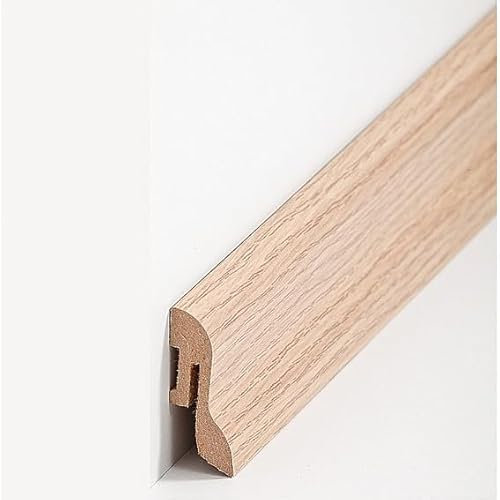 Sockelleiste MDF 20 x 40 x 2500 mm MDF-Kern foliert Eiche zum Kleben, Schrauben & Nageln, Klicken Fußleiste by PROVISTON 12.5 Meter | 5 Stück