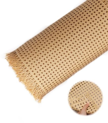 Wiener Geflecht Meterware PE Wasserdicht Rattan Geflecht 60x200cm Schimmelfest Breite Rattan Gurtband Wiener Geflecht Schranktür Für DIY Möbeldekoration Rattanmöbel Lampenschirm Rattan Stuhl(Natural,3