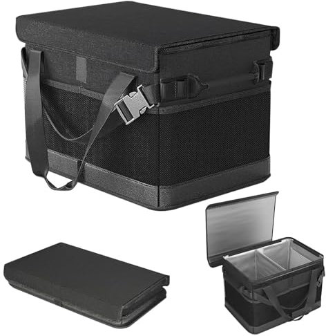 Bolsa de picnic al aire libre – Organizador de picnic de tela Oxford, organizador de almacenamiento grande para utensilios de parrilla | Bolsa de almacenamiento de picnic plegable impermeable con