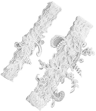 VALICLUD 1paar Hochzeitsstrumpfbänder Aus Schöner Spitze Mit Blumenmotiv Dekorative Lace-Garter Für Braut Für Hochzeiten Und Festliche Anlässe