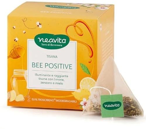 Bee Positive 15 Tisane Filtroscrigno con Miele,Limone e Zenzero