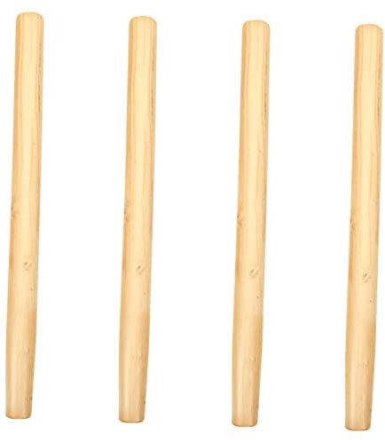 ORFOFE Mangos De Madera para Herramientas 4 Piezas Antideslizantes y Resistentes