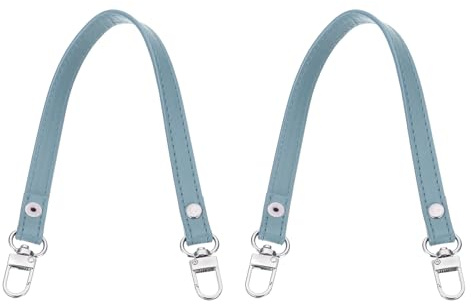 PATIKIL 2 Stück 32cm Taschenhenkel Taschengriffe, Leder Taschenriemen PU Ersatzgriffe Lederhandtaschengurt für DIY Damen Clutch Tasche Handtasche Top Schlüsselband, Blau