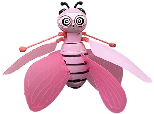 Flygande bi leksaker - induktion med flygande bi hand | ABS 4,72 tum uppladdningsbar handsensor | Small Bee Induction Flying Machine, Intelligent sensorteknik, pink, Se référer au descriptif, Se